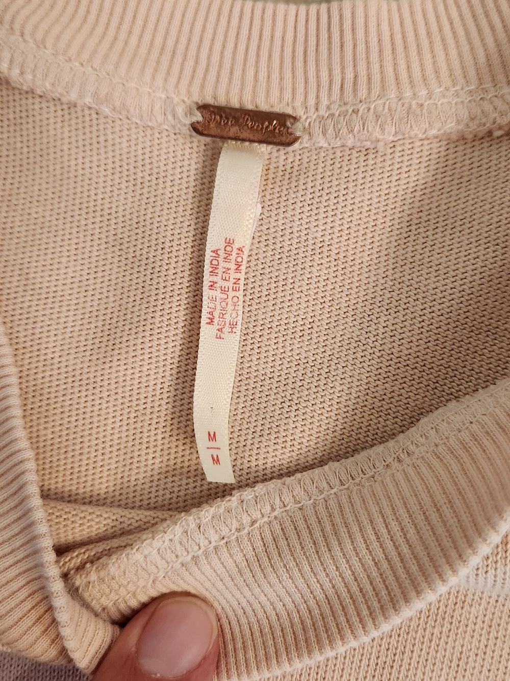Free People Calla Lily Pink Cream Midi Bubble-Hem Dress Size M 100% Cotton - Picture 11 of 15